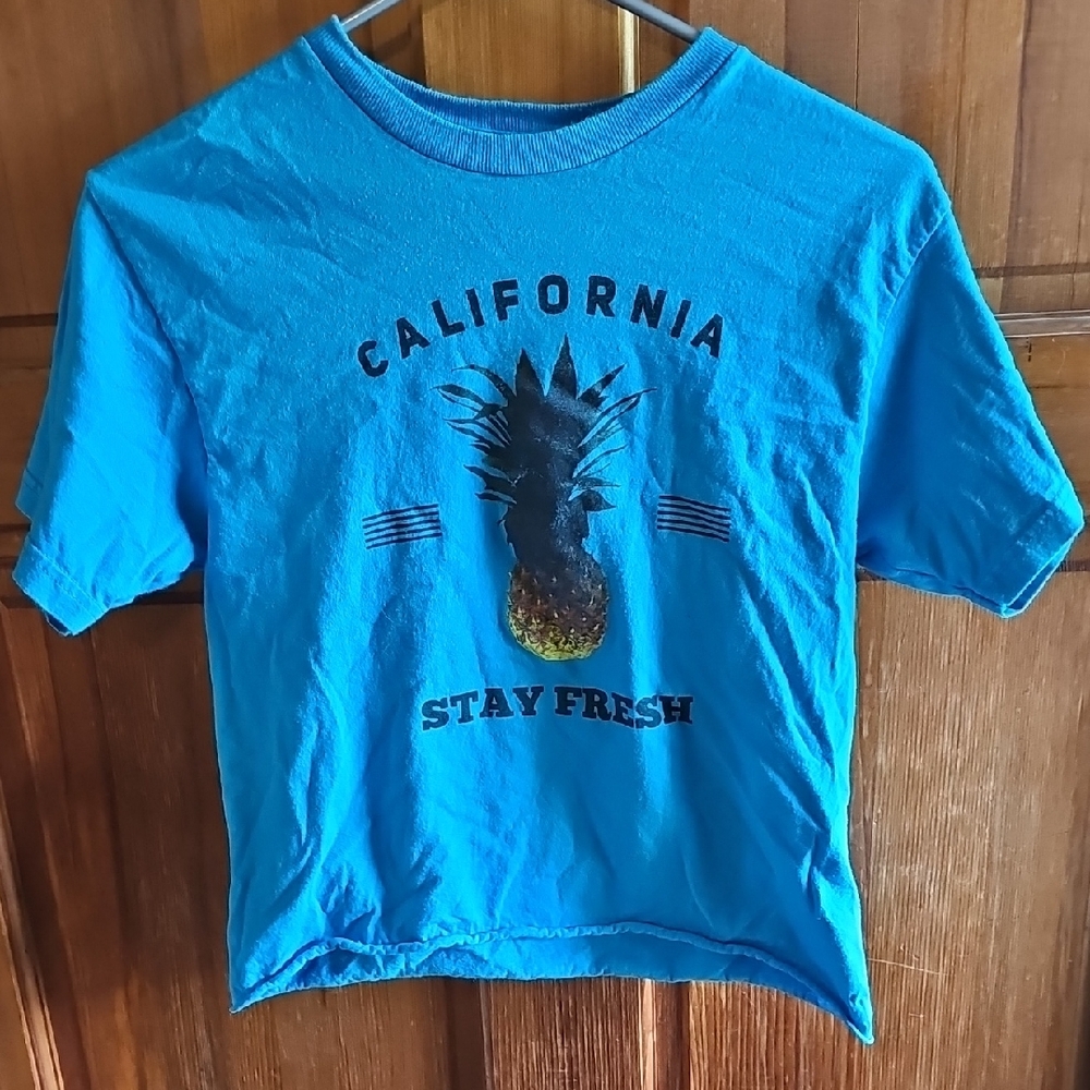 Persaya Blue Short Sleeve Tee California Graphic